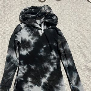 Tie-Dye Hooded Women's Sweater Dress